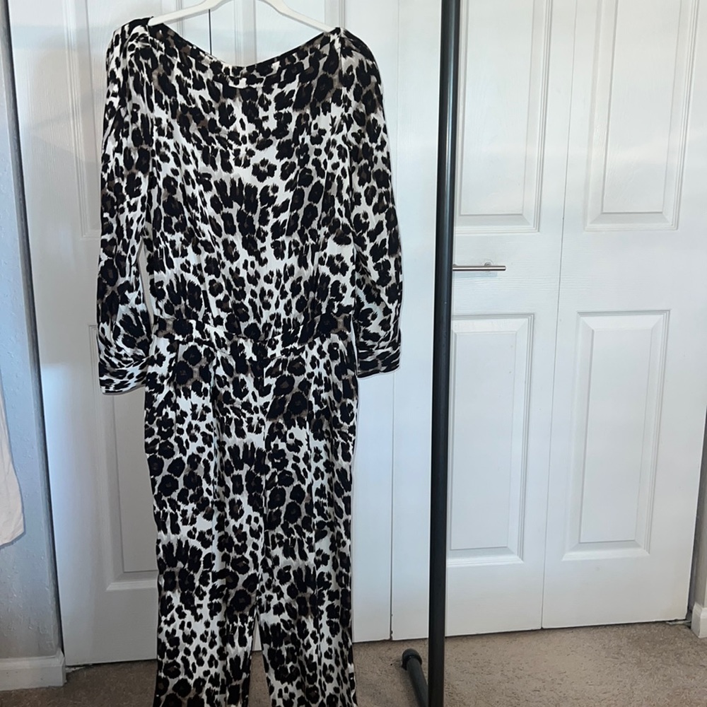DVF leopard jumpsuit